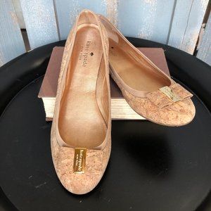 Kate Spade Tock Cork Bow Ballet Flat